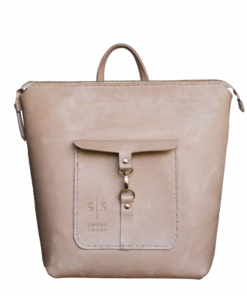 Nude Leather Ladies Backpack - Swish And Swank