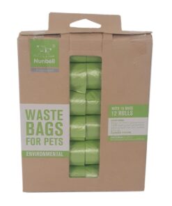 Nunbell Bio-Degradable Environment Friendly Pet Waste/Garbage Bags 12 Rolls