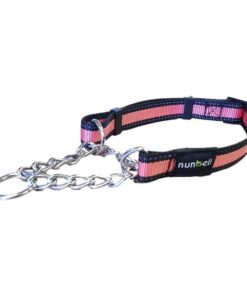 Nunbell Large Reflective Half Check Collar - Pink