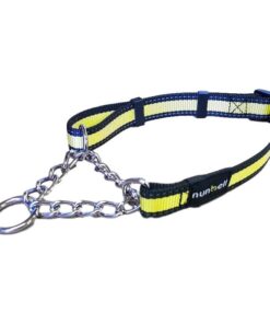 Nunbell Large Reflective Half Check Collar - Yellow