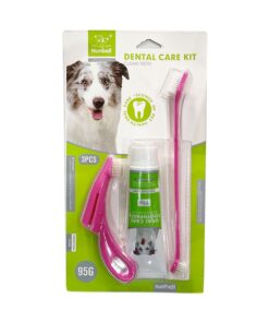 Nunbell Oral Care Dog And Cat Dental Care 3 In 1 Toothpaste Finger Brush Kit