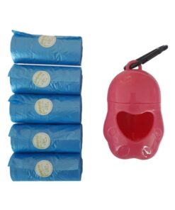 Nunbell Penguin-Shaped Dog Waste Bag Dispenser Kit - Light blue