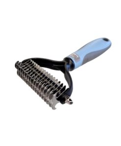 Nunbell Pet Double Sided Dematting Undercoat Rake For Cats & Dogs