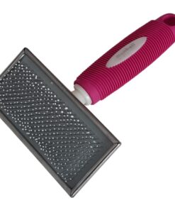 Nunbell Pet Slicker Brush - Pink, Silver - L