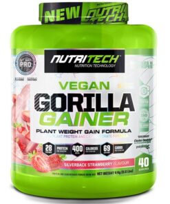 Nutritech Vegan Gorilla Gainer - Silverback Strawberry - 4kg