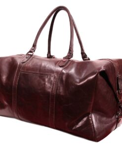 NUVO - (Nouveau) Genuine Leather PLYMOUTH Travel duffle bag Brown