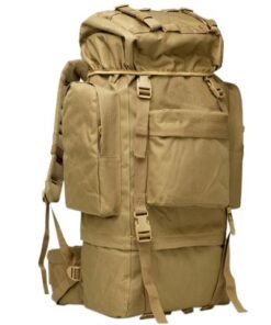 Nylon Water Resistant Backpack - Khaki