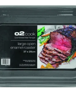 O2 Cook Open Enamel Roaster Large 37cm