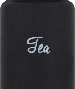 O2 Tea Canister with Bamboo Lid Charcoal Grey