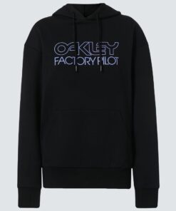 Oakley Womenâs Factory Pilot RC PO Hoodie - Blackout - XL