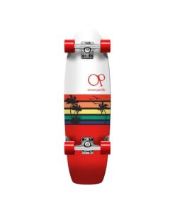 Ocean Pacific Skateboard Complete | Sunset Cruiser | White/Red | 30" 8.75"