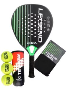 ODEA Carbon Paddle Tennis Racket With A Protective Bag And A Set Of Balls
