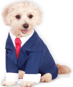 Office Business Suit Pet Costume - Blue - L - L
