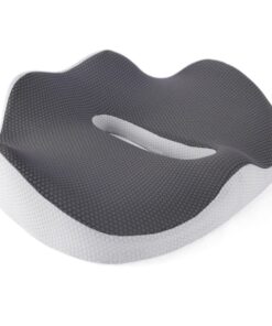 Office Chair Cushion Memory Foam Thickened Sciatic & Back Coccyx Relief - White