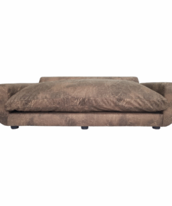 Oh So Furry Pet Bed Sofa for Dogs and Cats - Medium Brown