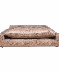 Oh So Furry Pet Bed Sofa for Dogs and Cats - Patterned Brown