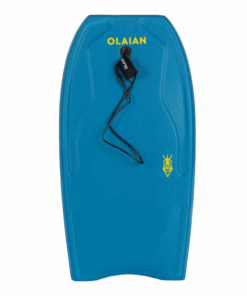 Olaian Bodyboard 100 Blue / Yellow with Wrist Leash - 99 cm