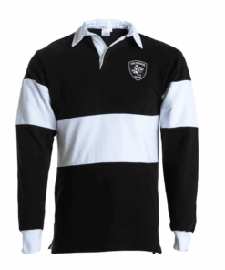 Old School Unisex Sharks Long Sleeve Jersey - Black/White - S