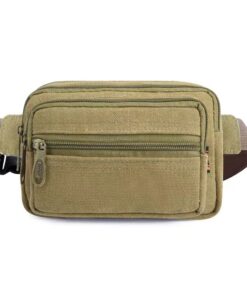 Olive Canvas Crossbody Moon Bag Outdoor Sports Hiking Bag