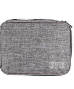 Olive Tree - 3-Layered Waterproof Travel Digital Accessories Bag - Grey