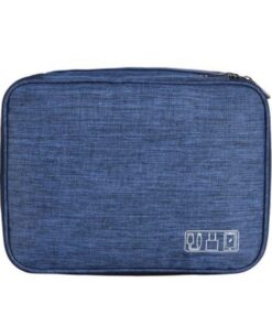 Olive Tree - 3-Layered Waterproof Travel Digital Accessories Bag - Navy