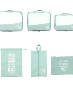 Olive Tree - 6 Piece Travel Luggage Organizer Set - Green