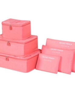 Olive Tree - 6 Piece Travel Luggage Organizer Set - Peach