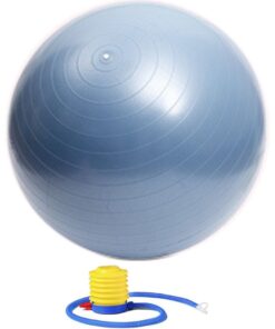 Olive Tree - 65cm Yoga & Pilates Exercise Ball & Pump - Ocean Blue
