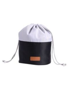 Olive Tree - Drawstring Cosmetic Travel Organizer Toiletry Bag - Black