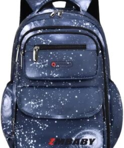 Olive Tree - Galaxy School Backpack Bag - Grey