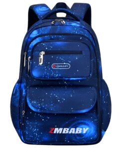Olive Tree - Galaxy School Backpack Bag - Navy