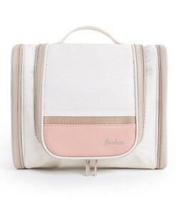 Olive Tree - Hanging Toiletry Bag Travel Cosmetic Organizer - Cream