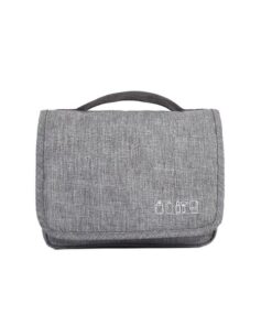 Olive Tree - Hanging Travel Toiletry Bag / Cosmetic organizer - Grey