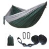 Olive Tree - Portable Lightweight Camping Hammock - Green, Grey