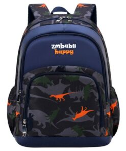 Olive Tree-Primary School Backpack Grade 1-7 Students - Navy Dinosaur