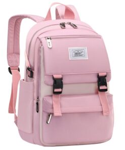 Olive Tree - School Casual Backpack for Teen Boys Girls - Pink