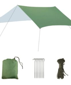 Olive Tree - Waterproof Camping Shelter Tarp with Insulated Silver Coating - Green