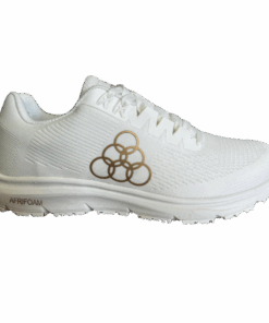 Olympic Ladies Medallion Road Running Shoes - White, Gold - UK 7