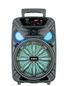 Omega 8" Aura Series Portable Karaoke Party Speaker Battery-Powered- 83A2