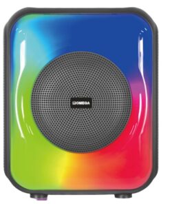 Omega 8" Portable Karaoke Speaker System Bluetooth/USB/Mic Input OP-83A5
