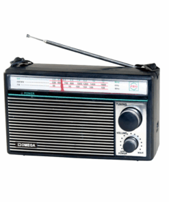 Omega Timeless Vintage Indoor/Outdoor Portable Radio FM/AM/SW Battery/DC