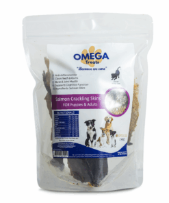 Omega treats Salmon Crackling Skins - 140g
