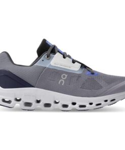 ON Shoes- Cloudstratus 2.0 Fossil/Midgnight Mens- Road running, 5K Marathon - UK 7.5