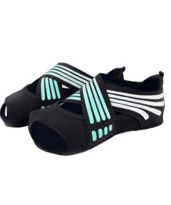 One Pair Toeless Non Slip Anti-Skid Pilates Yoga Socks (Size:L) - Green