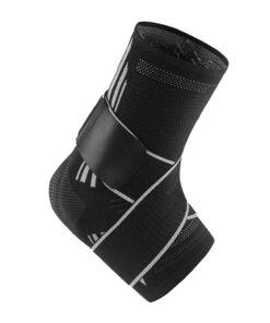One Piece 3D Compression Ankle Support Brace - Black & Gray (Size:L)