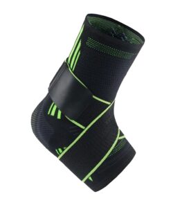 One Piece 3D Compression Ankle Support Brace - Black & Green (Size:XL)