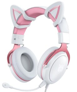 ONIKUMA - X10 - Stereo Sound Gaming Headset With HD Microphone - Pink/White