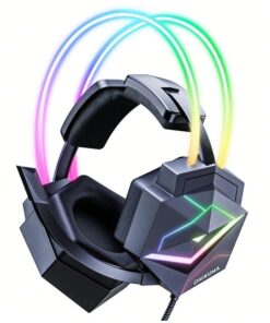 ONIKUMA - X20 - Wired Gaming Headset With RGB Dynamic Lighting - Black