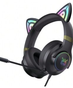 ONIKUMA - X30 - RGB Cat Ear Headphones With Detachable Microphone - Black