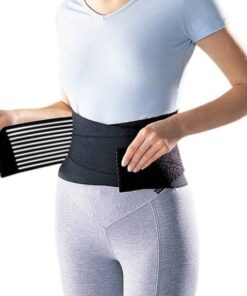 Optic Unisex Elastic back  waist support Braces belt-Black - L